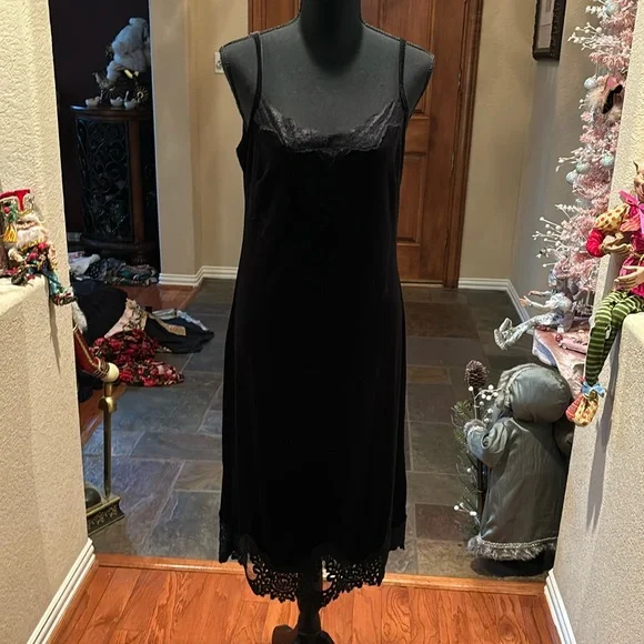 knee length dresses for ladies Velvet Maxi Slip Dress Highland – OutDazl main image 1